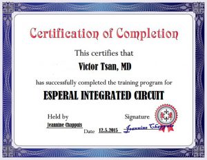Esperal Certification
