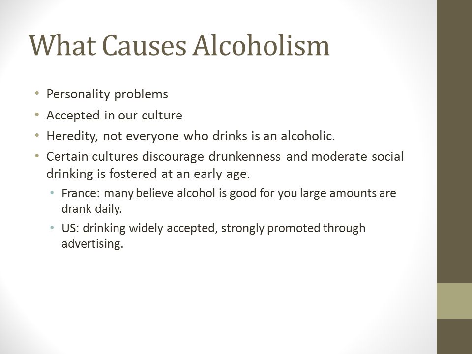 What causes alcohol addiction