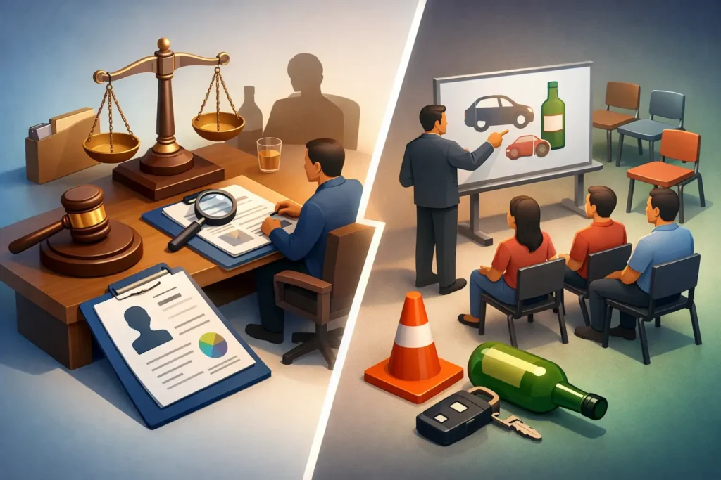 Court Alcohol Evaluation vs DUI Classes: Key Differences